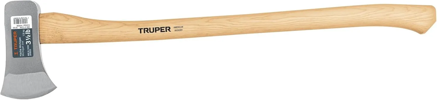 TRUPER HM-3-1/2M 3 1/2 lb Michigan Axe, 34" Hickory Handle
