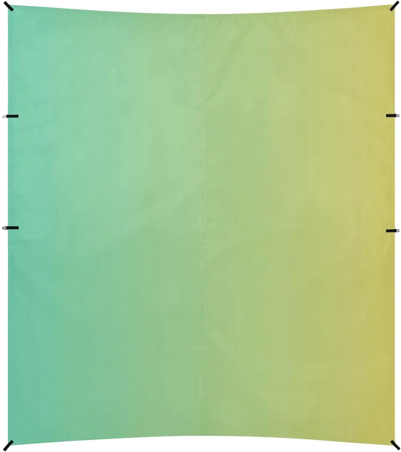 Turquoise Yellow Gradient Stable Beach Tent UPF50  Water-Resistant Sun Shelter with Sturdy Poles, Sandbags and Shovel for Camping, Picnics, Backyard