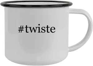 #twiste - 12oz Hashtag Camping Mug Stainless Steel, Black