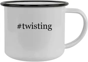 #twisting - 12oz Hashtag Camping Mug Stainless Steel, Black