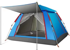 Two Doors 4 Season Tent for 3-4 Persons, Camping Automatic Pop Up Tent Waterproof Sun Shade Anti UV for Beach/Hiking/Backpacking/Fishing Instant Sun Shelter Canopy