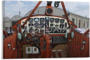 TYWSDBV Aircraft Poster Beechcraft Staggerwing G17S Vintage Poster 2 Canvas Painting Wall Art Poster for Bedroom Living Room Decor 12x08inch(30x20cm) Frame-style