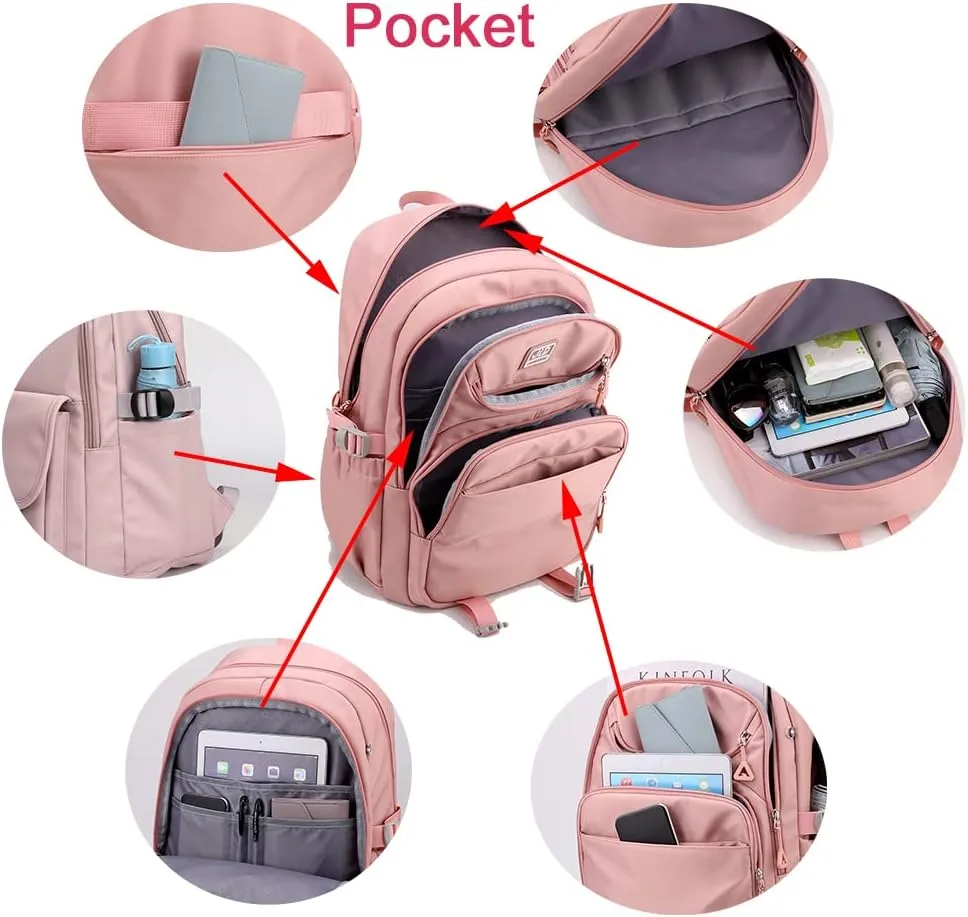University Bookbag copmuter Daypack Backpack Outdoor Bag Waterproof Travel Notebook College Backpack woman (Purple)