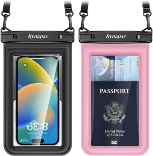 [Up to 8.5"] Floating Waterproof Phone Pouch, 2Pack Waterproof Phone Case with Lanyard for iPhone 16 15 14 Pro Max, Galaxy S24  S23 S22, IPX8 Cellphone Dry Bag, Beach Essentials Travel Must Haves