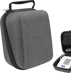 Upper Arm Blood Pressure Monitor Case Compatible with Omron7, Omron5, Omron3 Series, BP5255, BP5150, BP5000, BP5100, HEM-790IT, Hard Shell Carrying Case, Protective Travel Bag(Gray)