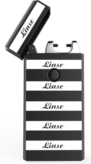 USB Lighter, Electric Flameless Lighter with Built-in Button - USB Rechargeable - Windproof Plasma Arc - Use for Cigarette & More - User Friendly (stripe)