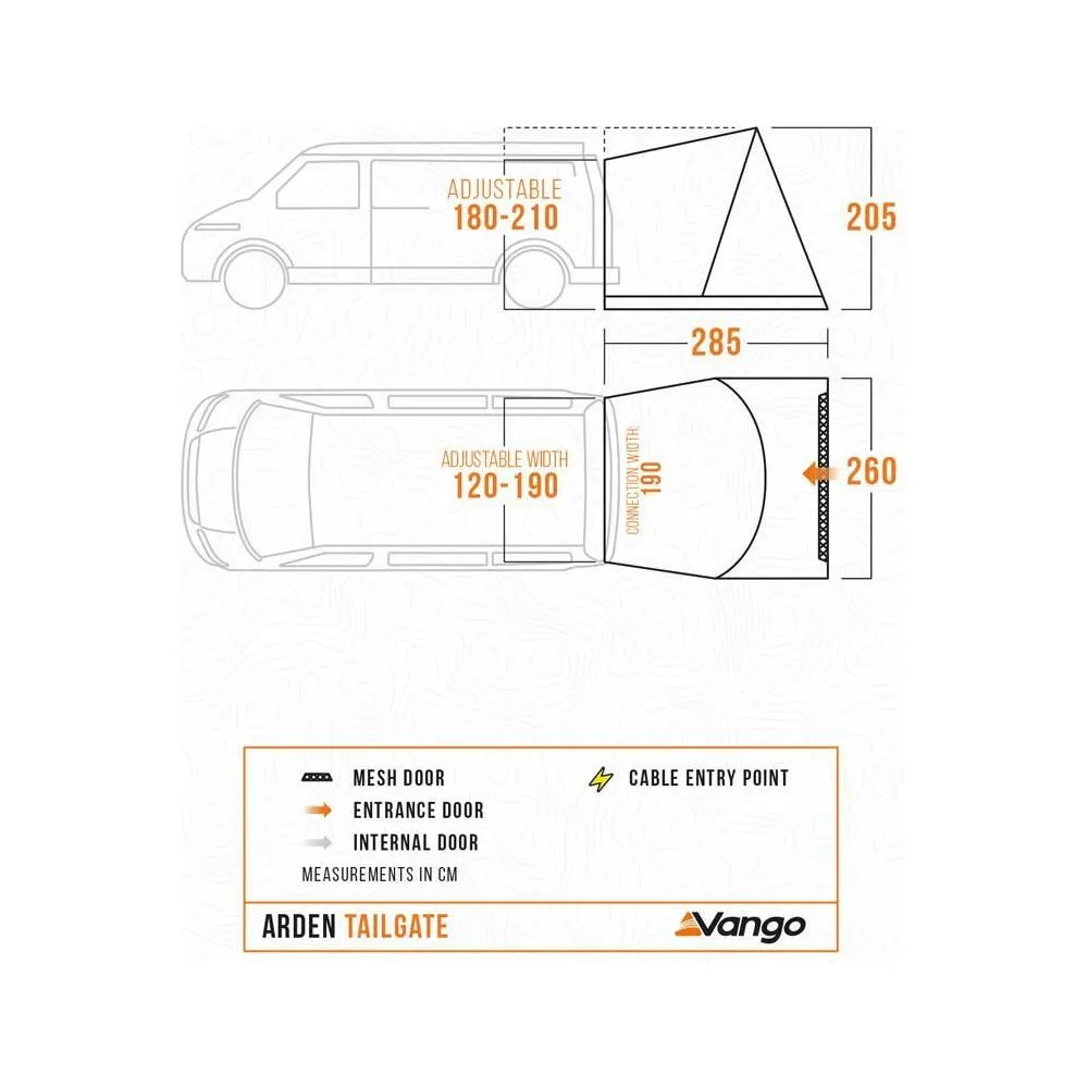 Vango Arden Tailgate Tailgate Smoke