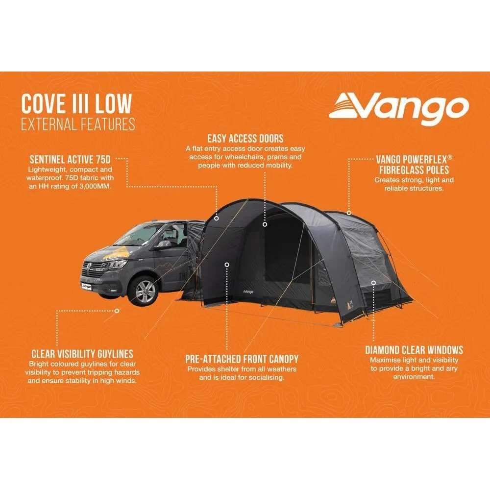 Vango Cove III Low Drive Away Awning Low Smoke
