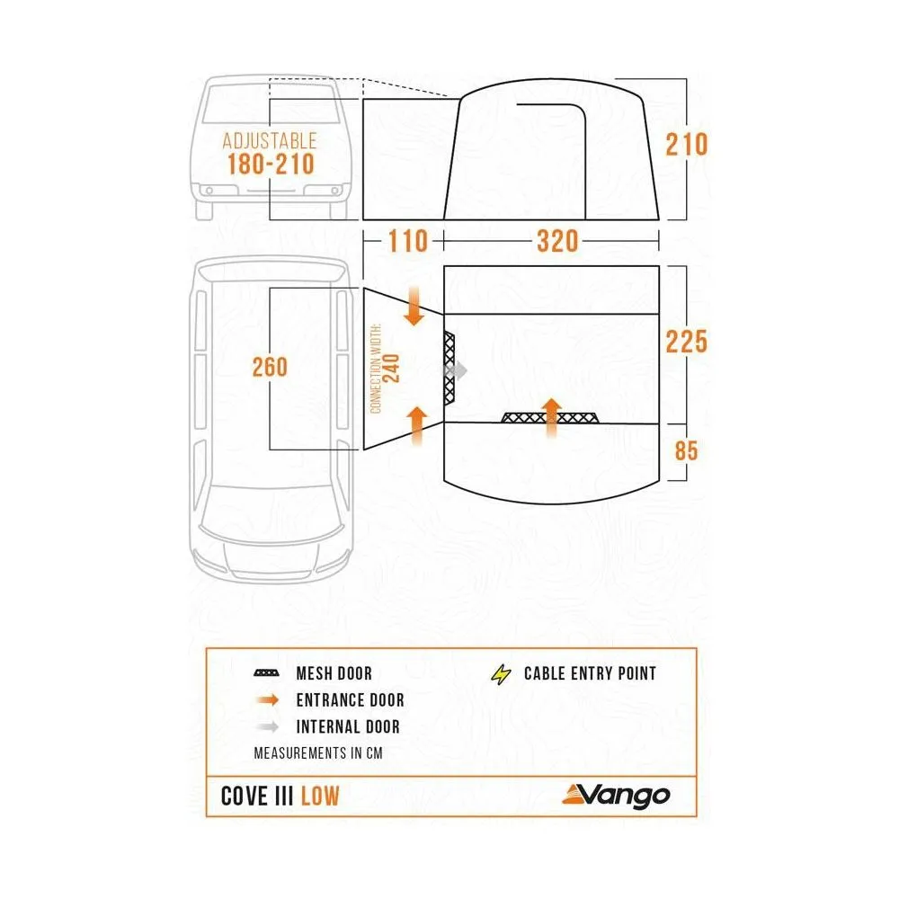 Vango Cove III Low Drive Away Awning Low Smoke