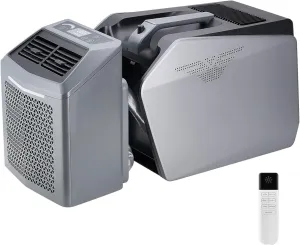 VEVOR Portable Air Conditioner, 5000 BTU 3-Speed Air Conditioning Unit with 24H Timer, Air Portable AC Adjustable from 16-32℃, Compatible with AC/DC for Outdoor Tent Camping, RVs or Home Use, Grey