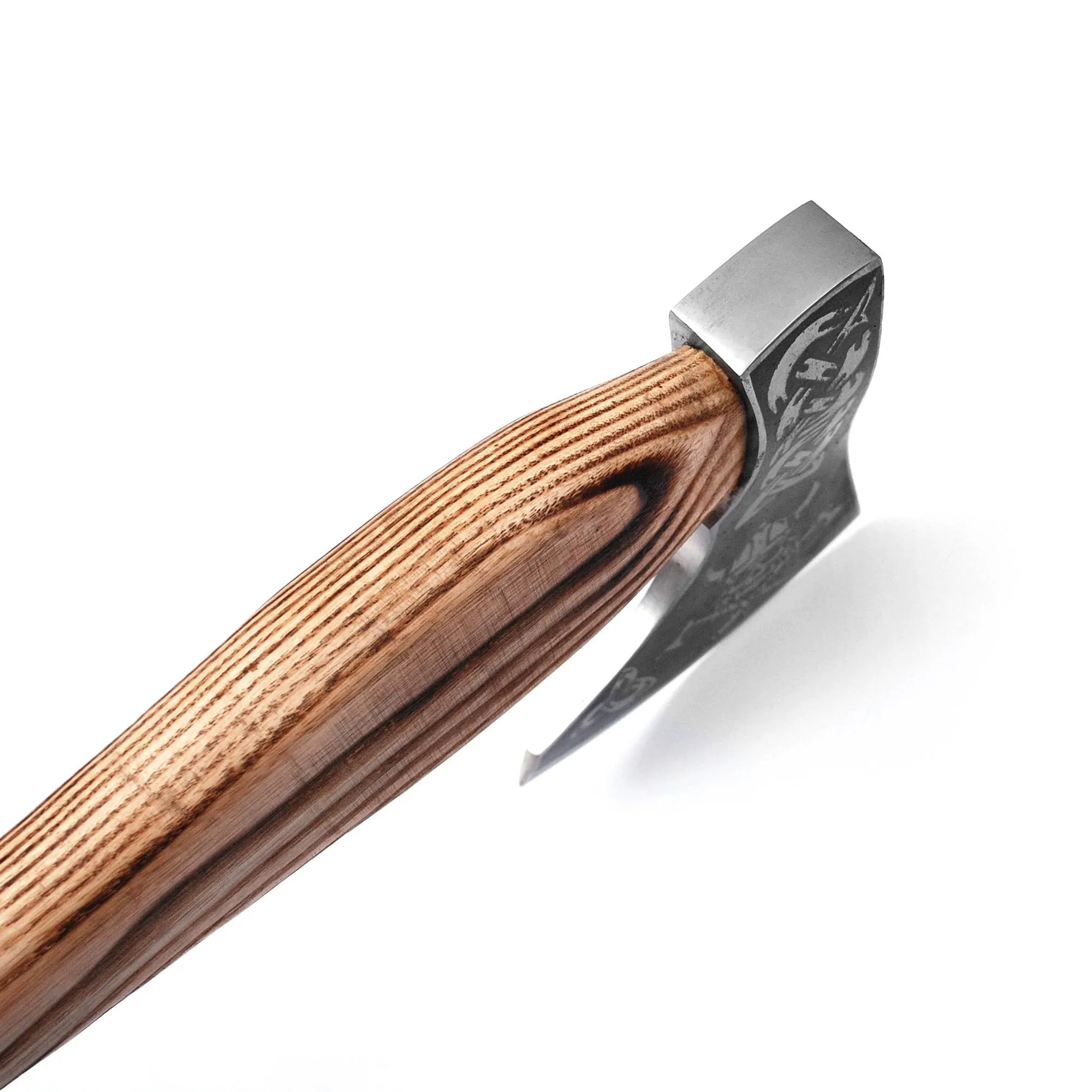 Viking Axe, Camping Axe, Hunting Axe, Carving Axe, Bearded, One-of-a-Kind, Engraved Blade, Etched Wood ARSAXE01