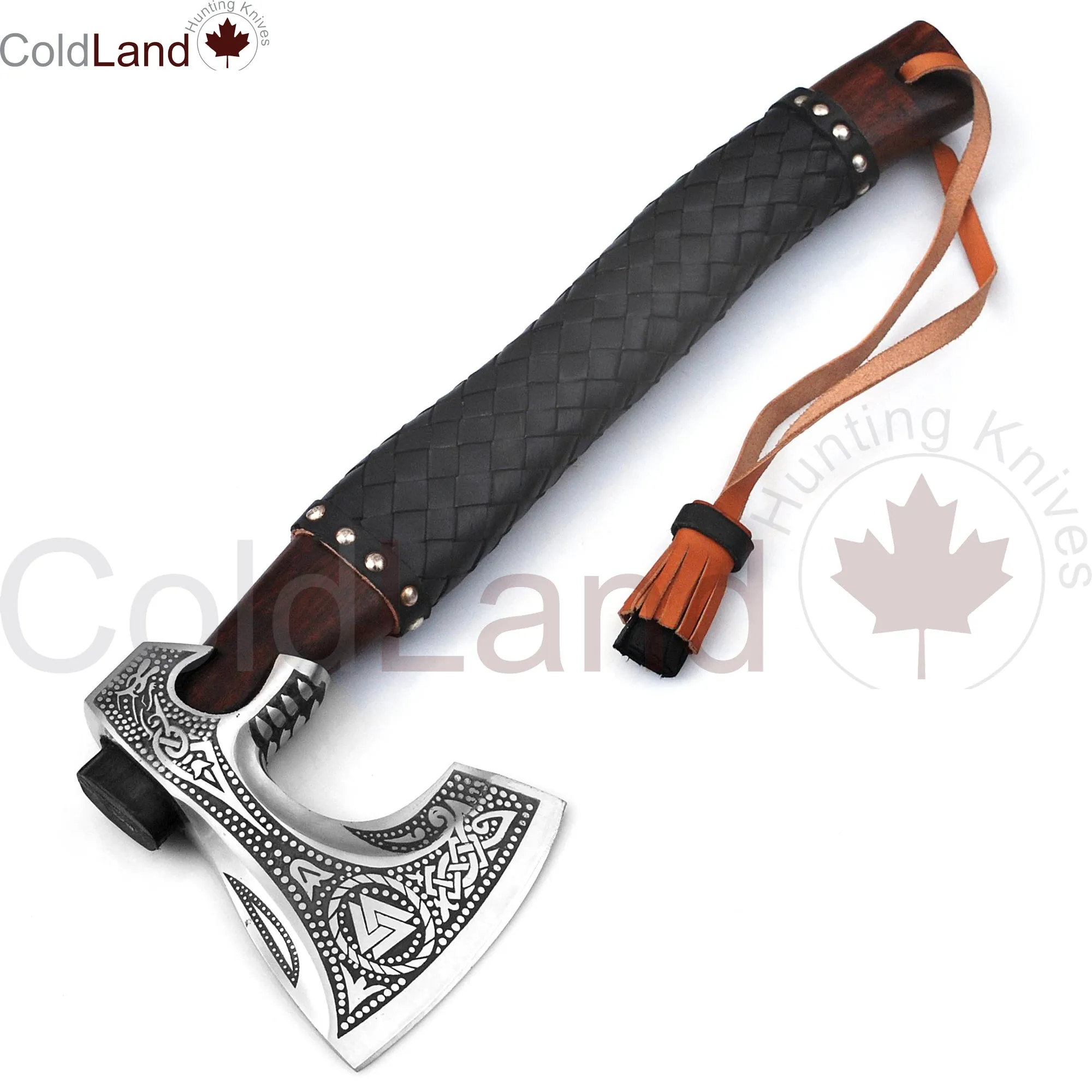 Viking Axe, Camping Axe, Hunting Axe, Carving Axe, Bearded, One-of-a-Kind, Engraved Blade, Rose Wood, ARSAXE09