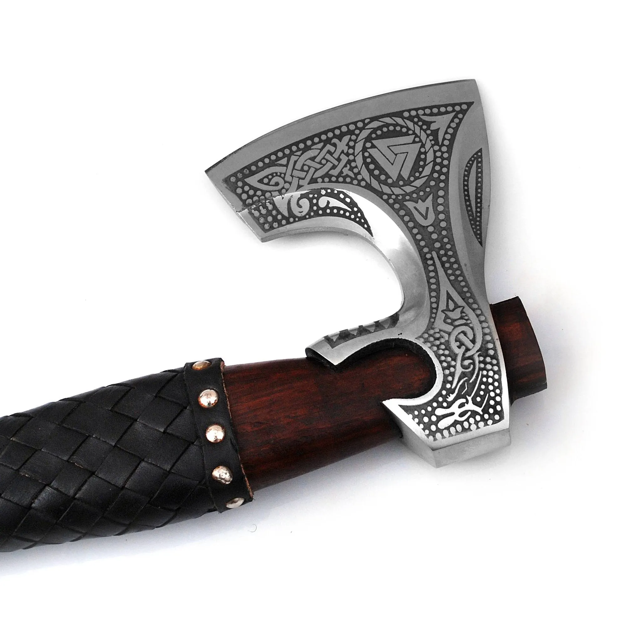 Viking Axe, Camping Axe, Hunting Axe, Carving Axe, Bearded, One-of-a-Kind, Engraved Blade, Rose Wood, ARSAXE09