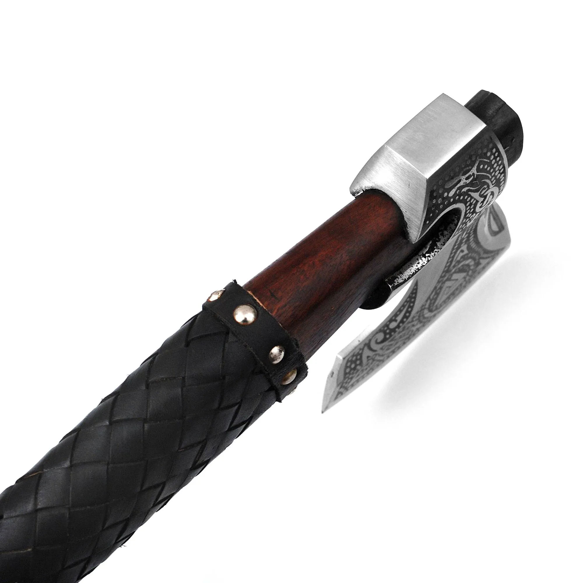 Viking Axe, Camping Axe, Hunting Axe, Carving Axe, Bearded, One-of-a-Kind, Engraved Blade, Rose Wood, ARSAXE09