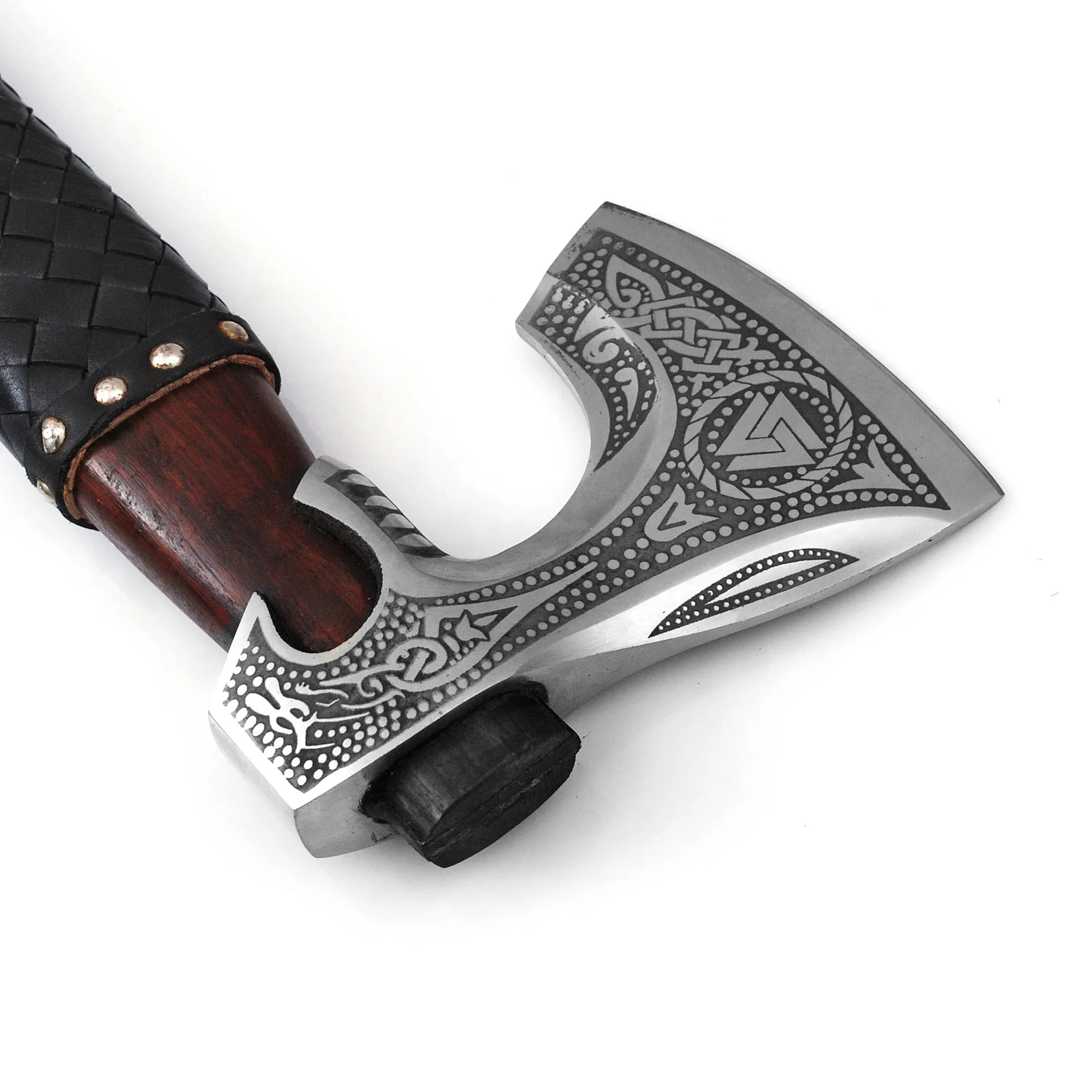 Viking Axe, Camping Axe, Hunting Axe, Carving Axe, Bearded, One-of-a-Kind, Engraved Blade, Rose Wood, ARSAXE09