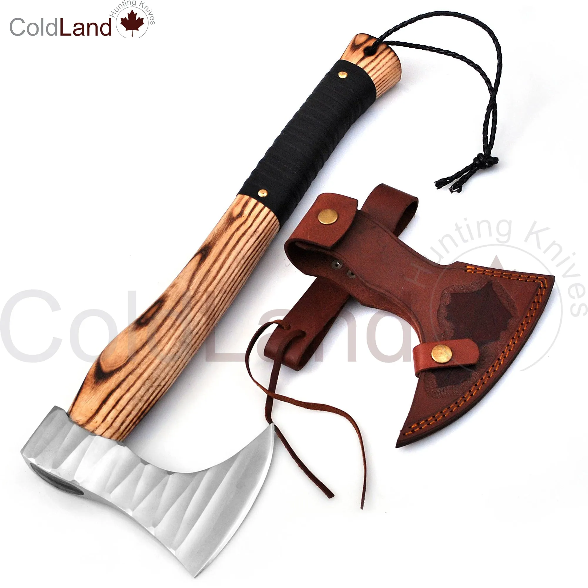 Viking Axe, Camping Axe, Hunting Axe, Carving Axe, Bearded, One-of-a-Kind, Sharp Blade, Solid Wood, ARSAXE08