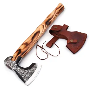 Viking Axe Engraved Head, Camping Axe, Hunting Axe, One-of-a-Kind ARSAXE13