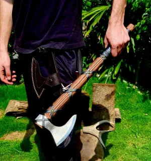 Viking Axe Ragnar Lothbrok Handmade Hatchet Hunting Axe Hand Forged High Carbon Steel Sharp Blade Handmade Camping Axe Handmade Viking Axe Hatchet Norse Axe