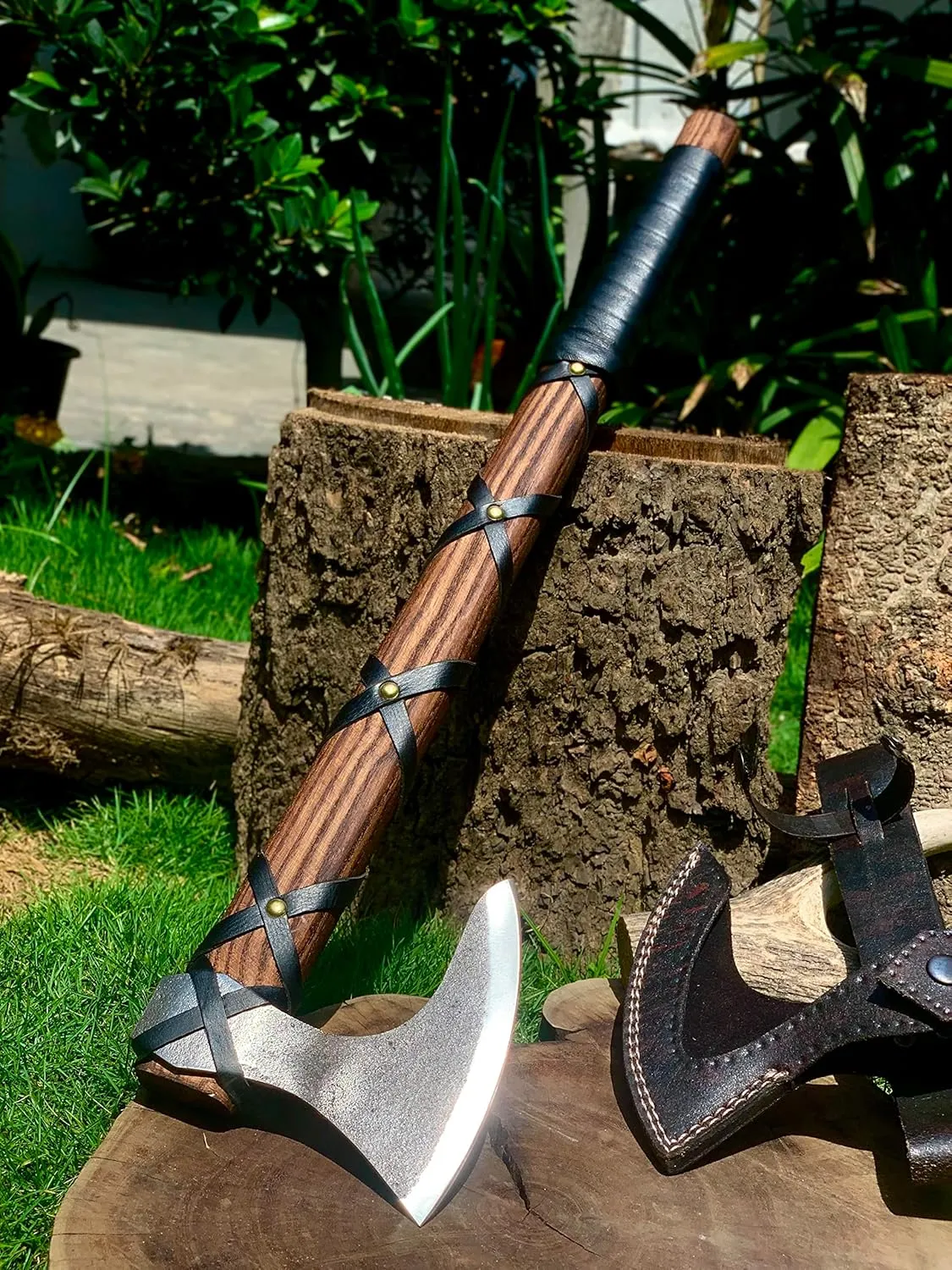 Viking Axe Ragnar Lothbrok Handmade Hatchet Hunting Axe Hand Forged High Carbon Steel Sharp Blade Handmade Camping Axe Handmade Viking Axe Hatchet Norse Axe