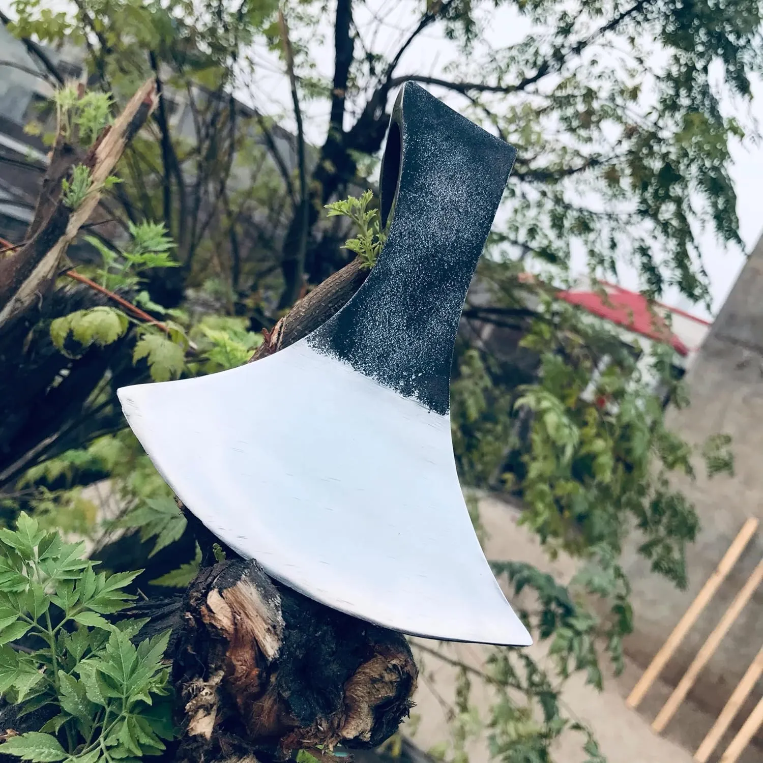 Viking Tools-Viking Bearded Axe - Hand Forged Viking Axe Head Custom Forged high Carbon Steel hatchets Multi Purpose Adult Size Axe Head (Axe Head)