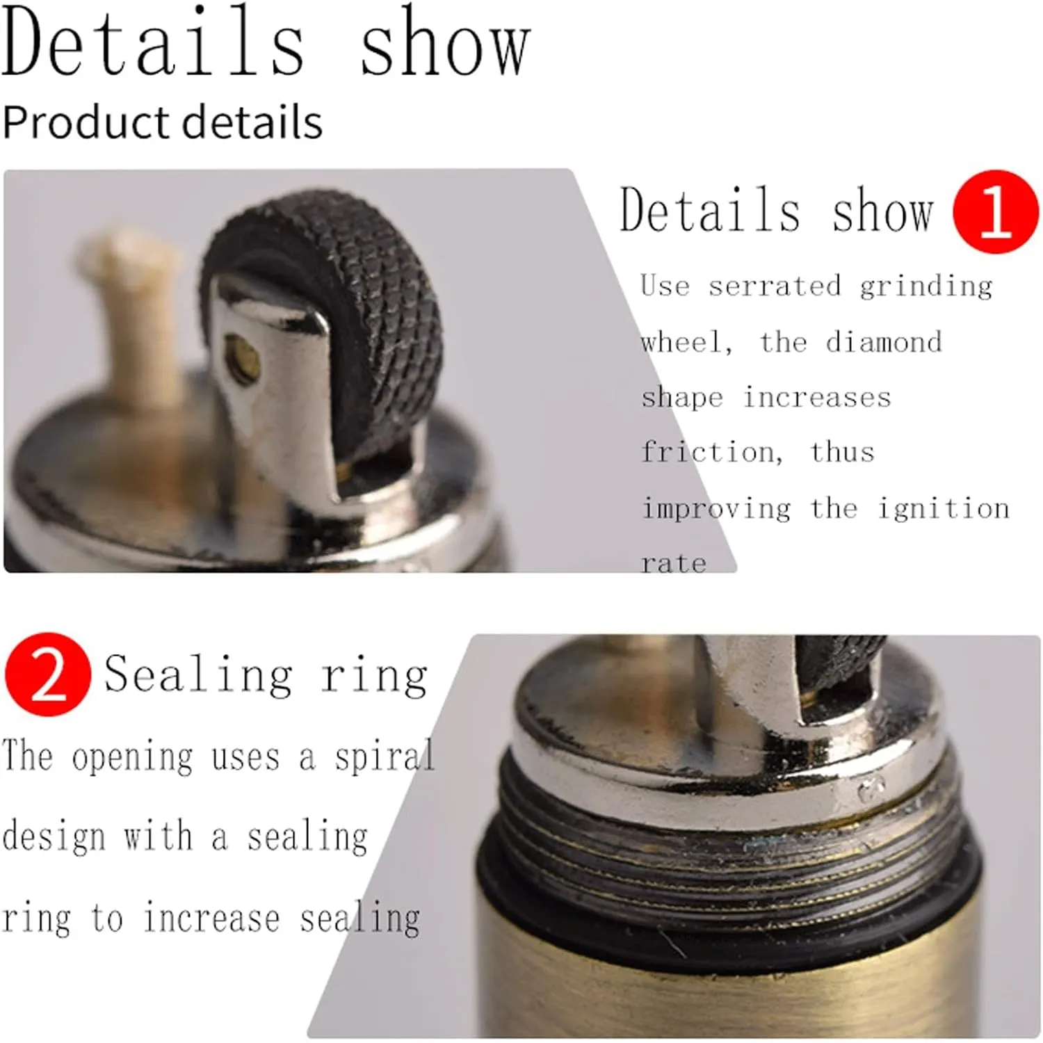 Vintage Trench Kerosene Lighter, Classic Wheel Ignition, Open Flame, refillable Fuel, 2-Pack Waterproof Lighter for Outdoor Adventures, Hiking(2pc 2)