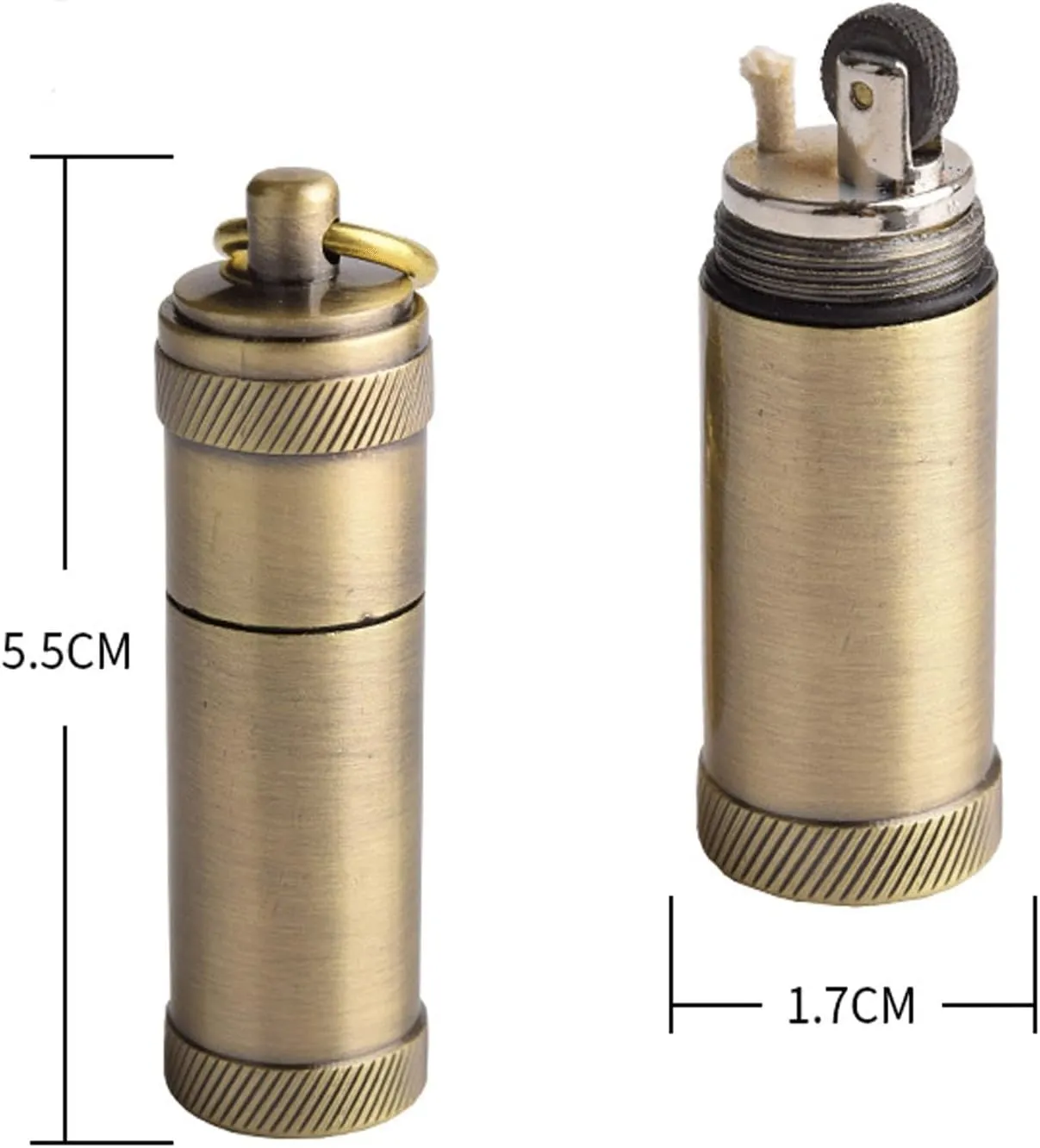 Vintage Trench Kerosene Lighter, Classic Wheel Ignition, Open Flame, refillable Fuel, 2-Pack Waterproof Lighter for Outdoor Adventures, Hiking(2pc 2)