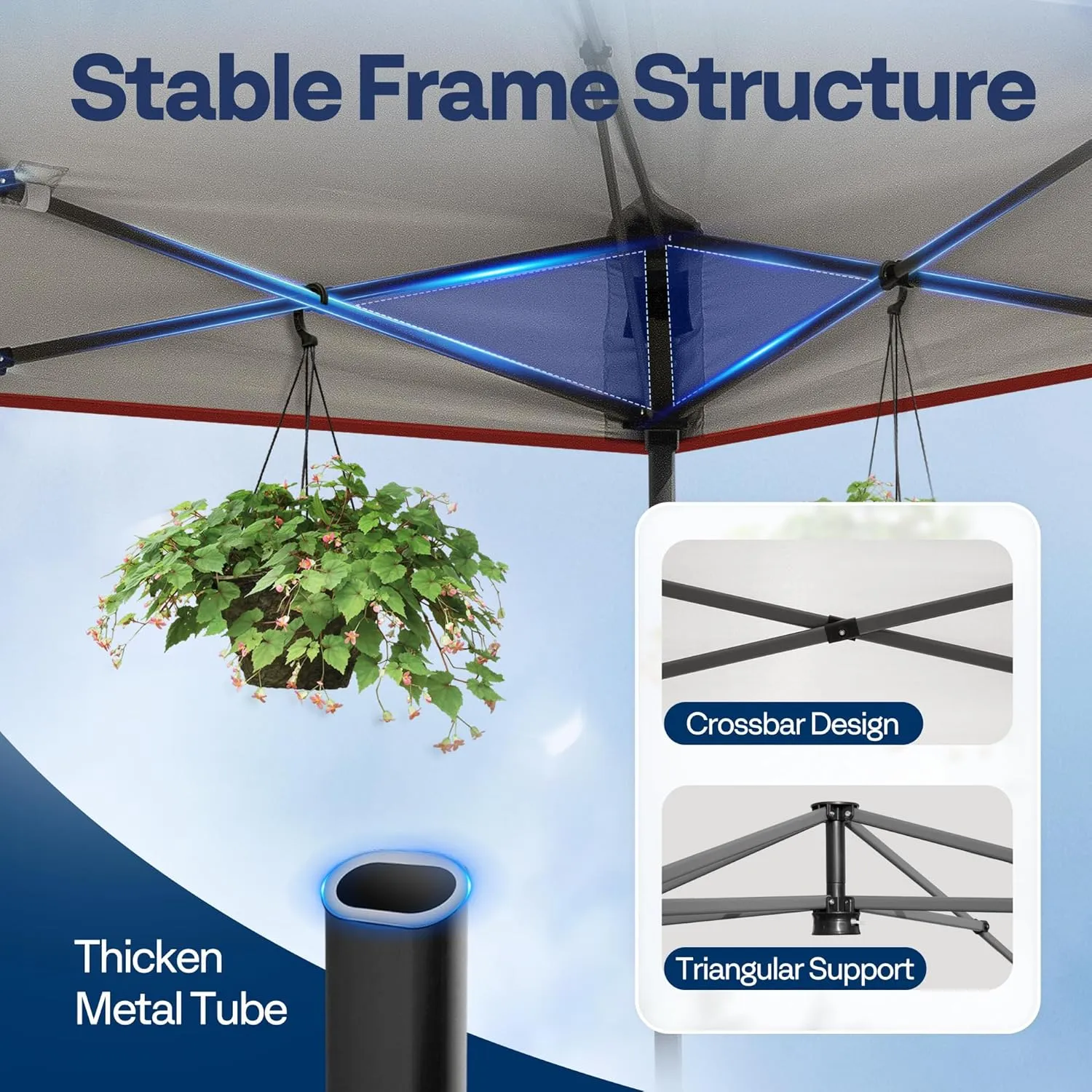 VIVOHOME 10x10ft Pop Up Canopy Tent One Push Setup Outdoor Portable Shelter Tent Heavy Duty with Wheel Carry Bag and 4 Sandbags, Red