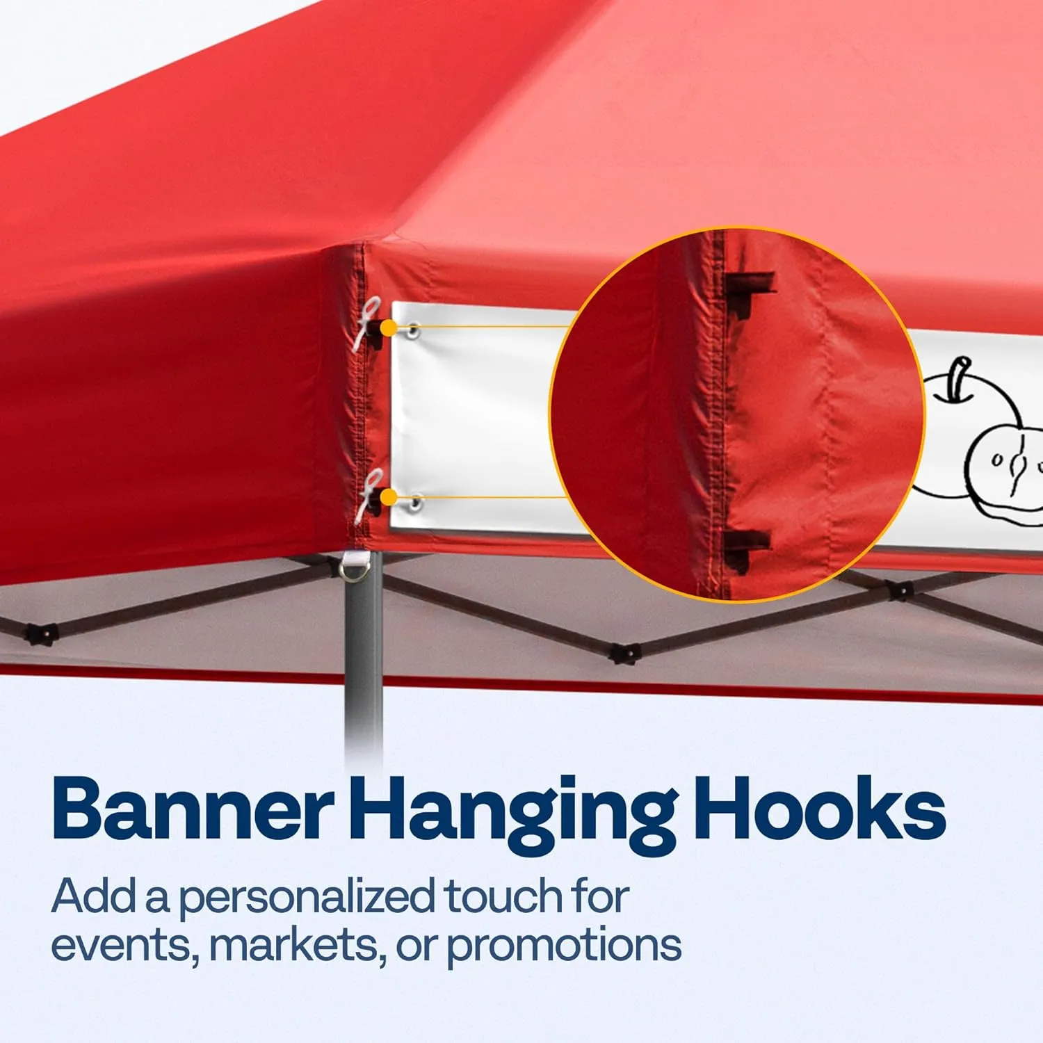 VIVOHOME 10x10ft Pop Up Canopy Tent One Push Setup Outdoor Portable Shelter Tent Heavy Duty with Wheel Carry Bag and 4 Sandbags, Red