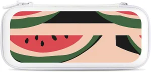 Watermelon Slices Compatible with Switch Carrying Case Hard Travel Game Bag Pouch with 15 Games Accessories