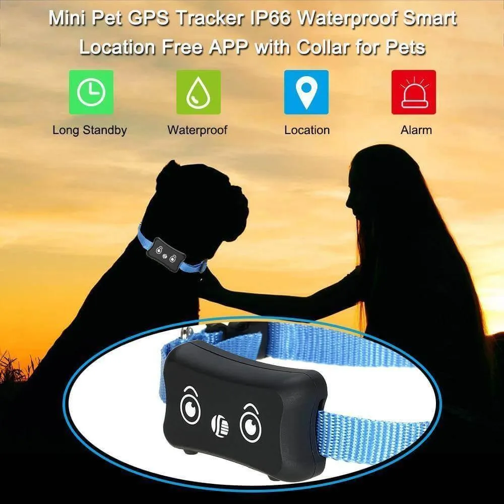 Waterproof GPS Pet Tracker - Real-time Dog  Cat Locator Collar