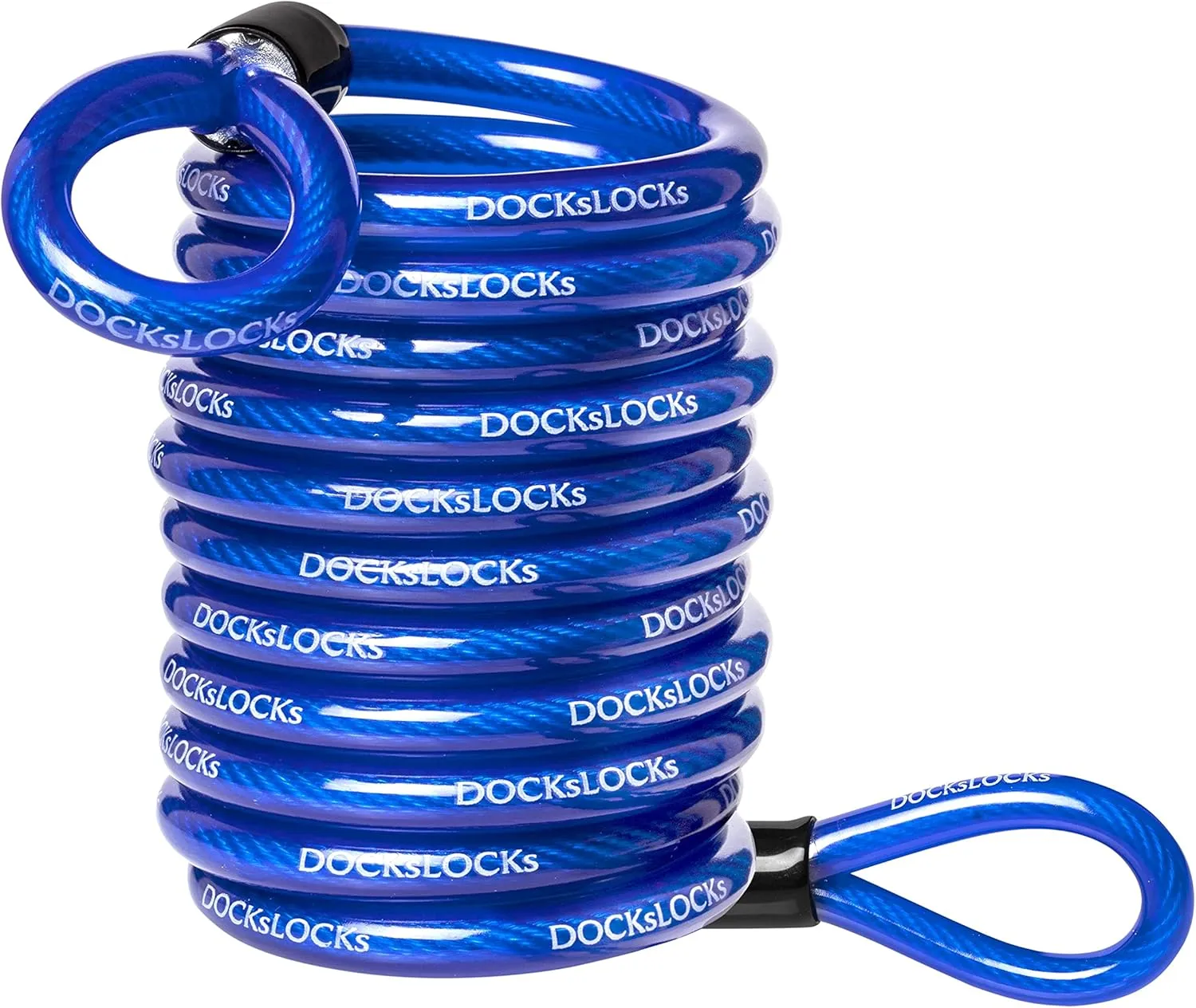 Weatherproof Coiled Security Cable (5ft to 25ft Lengths) with Reinforced Looped Ends, Anti-Theft Protection for Kayaks, Bikes, Paddleboards, Outdoor Equipment, Bicycles and More 15ft