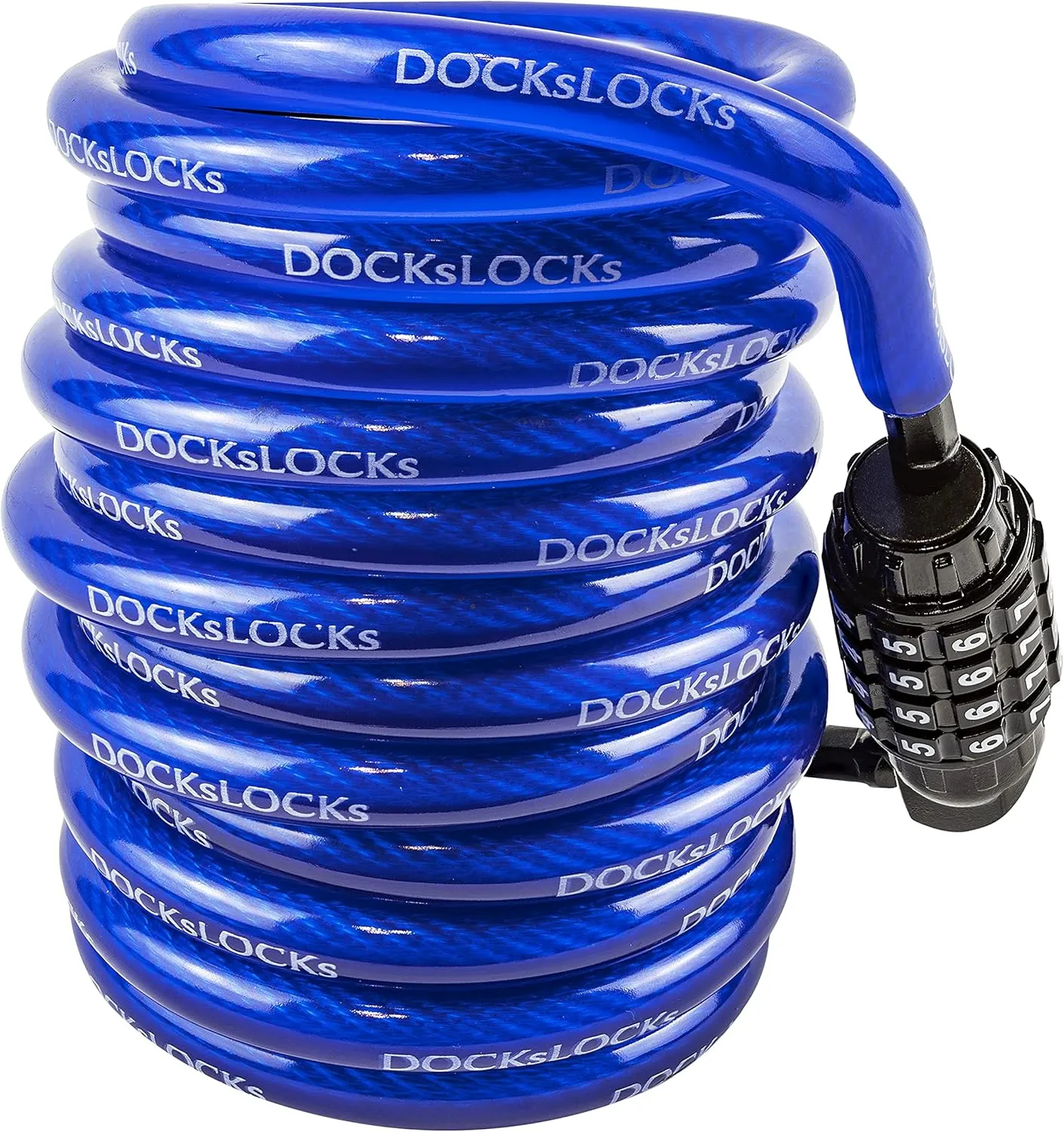 Weatherproof Coiled Security Cable Lock (5ft to 25ft Lengths) with Resettable Combination, Anti-Theft Protection for Kayaks, Bikes, Paddleboards, Scooter, Equipment, Bicycles and More