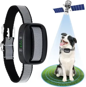 WIEZ GPS Wireless Dog Fence, Electric Dog Fence for Outdoor, Pet Containment System, Waterproof, Adjustable Range 98-3000 FT, Harmless and Suitable for Most of Dogs
