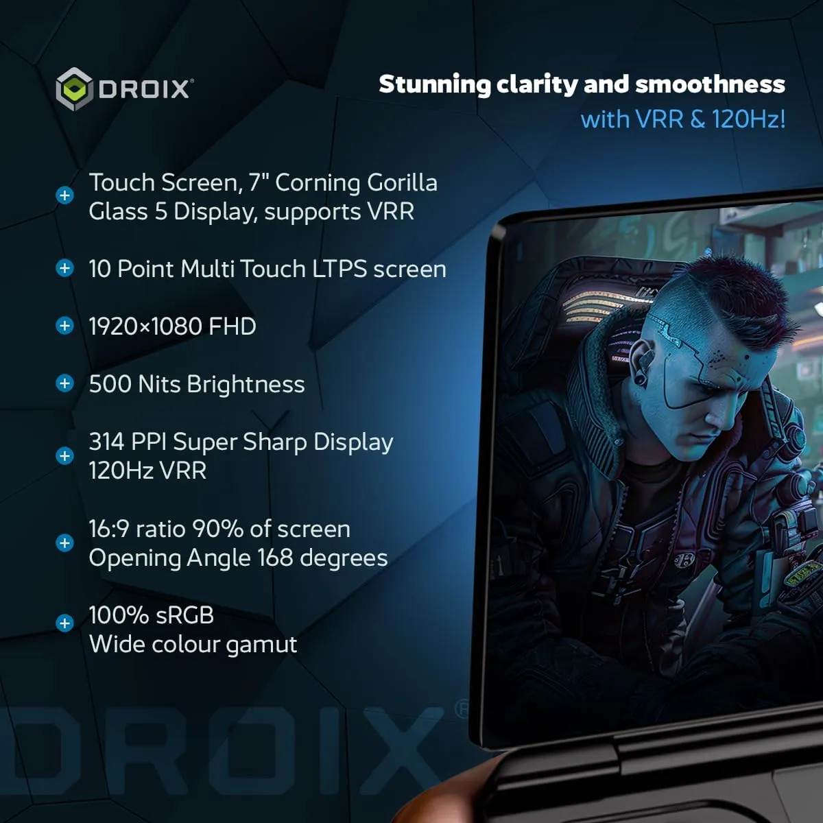 Win Mini 2025 Handheld Gaming PC, AMD Ryzen AI 9 370, 12C/24T up to 5.1GHz, Radeon 890M GPU, 32GB LPDDR5X RAM, 2TB NVMe SSD, 7” 1080p 120Hz Touchscreen, Wi-Fi 6E Bluetooth 5.3