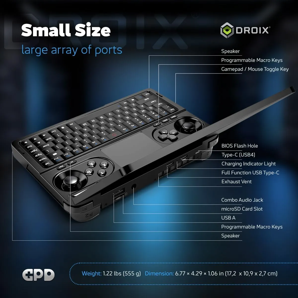 Win Mini 2025 Handheld Gaming PC, AMD Ryzen AI 9 370, 12C/24T up to 5.1GHz, Radeon 890M GPU, 32GB LPDDR5X RAM, 2TB NVMe SSD, 7” 1080p 120Hz Touchscreen, Wi-Fi 6E Bluetooth 5.3