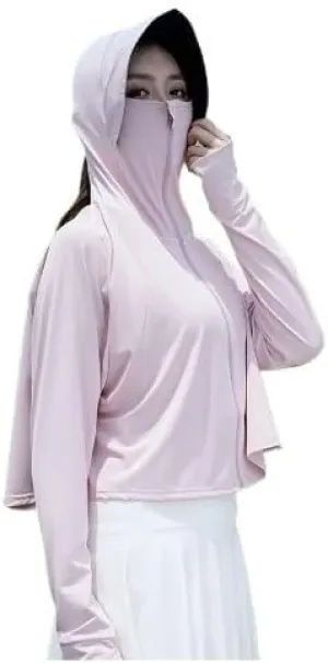 Women Summer Feeling Sun Protection Short Coats Hooded Anti-UV Clothing For OUtdoors
