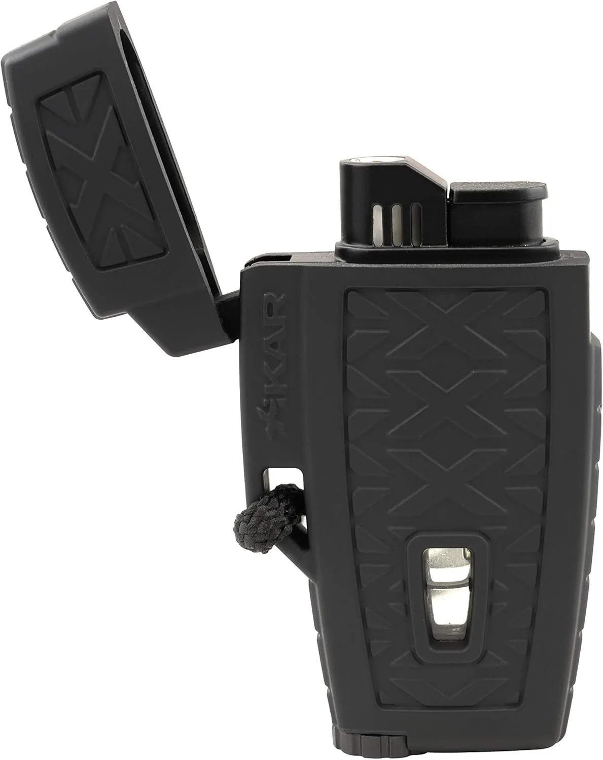 Xikar Stratosphere II High Altitude Lighter, Single Jet Flame, Windproof, Ergonomic Design, Durable and Dependable, Black