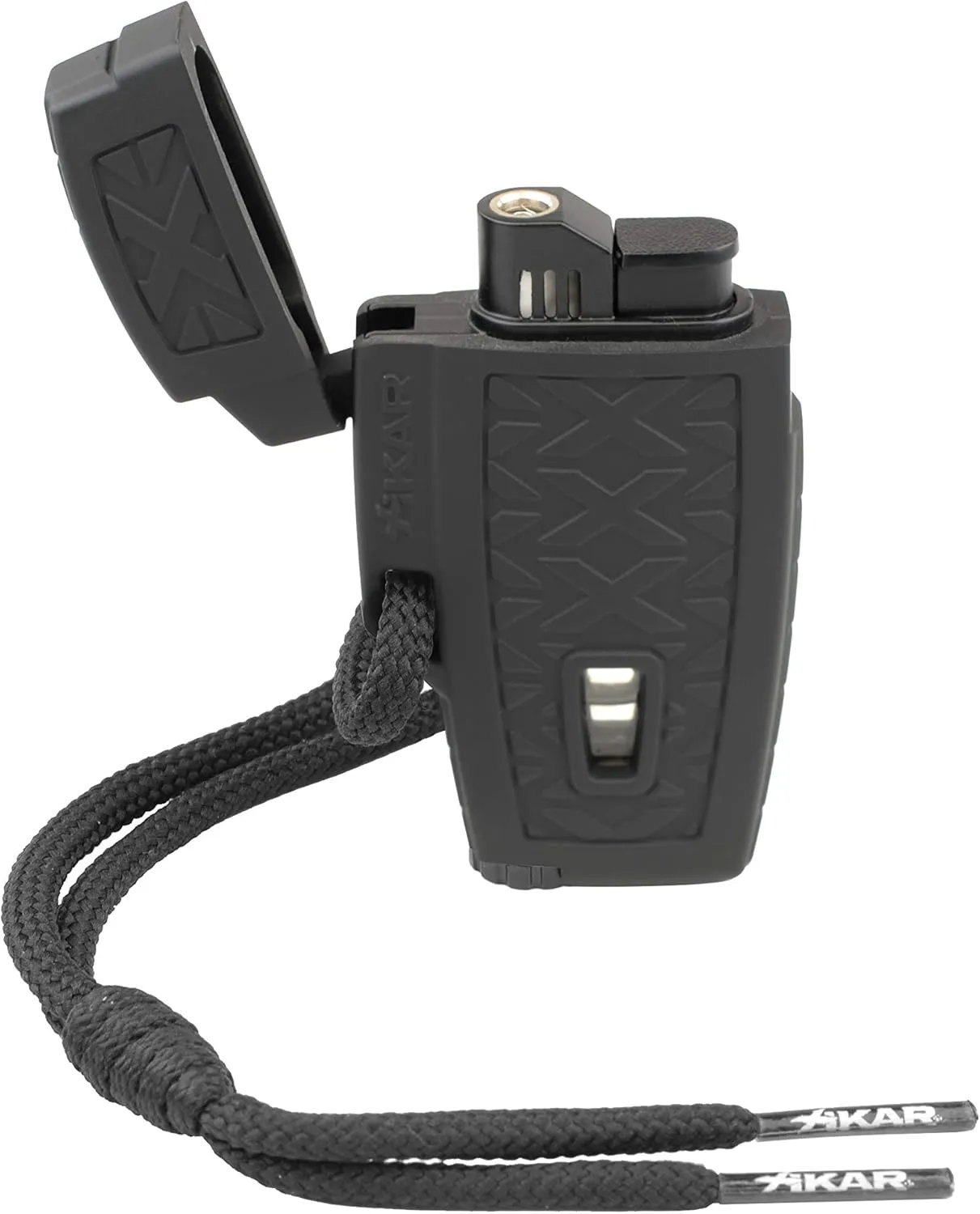 Xikar Stratosphere II High Altitude Lighter, Single Jet Flame, Windproof, Ergonomic Design, Durable and Dependable, Black