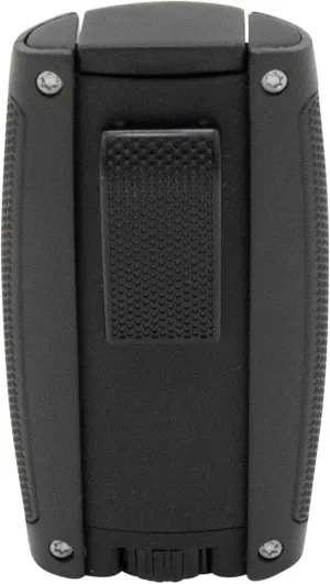 Xikar Turismo Double Jet Flame Butane Torch Lighter, Silver | Wind Resistant, Refillable Fuel Tank with EZ-View Window, Adjustable Flame, Easy Push Ignition, Flip-Top Lid, High Altitude Tested