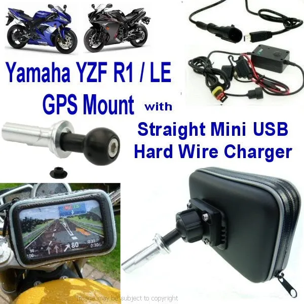 Yamaha YZF R1 - LE 6inch GPS SatNav Powered Yoke Motorcycle Mount (sku 14210)