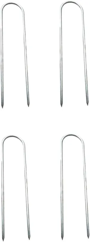 Yardwe 4pcs Shaped Steel Ground Nails for Tent Fixing Durable Pegs for Camping Canopy and Outdoor Use for Securing Tents Fences and More