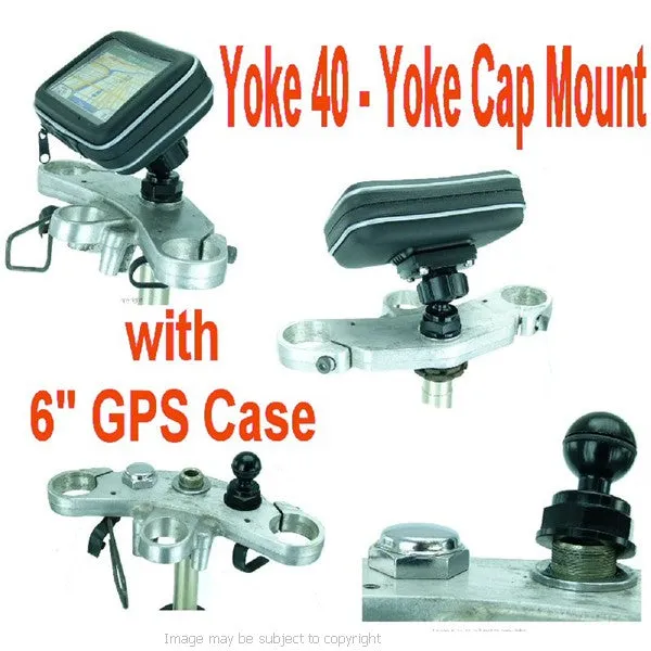 Yoke 40 - 6inch XXL Screen GPS Satnav Motorcycle Yoke Nut Cap Mount  (sku 16704)
