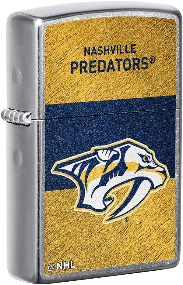 Zippo 2021 NHL Nashville Predators Street Chrome Pocket Lighter