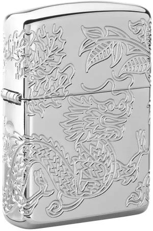 Zippo Armor Dragon and Phoenix Design Pocket Lighter