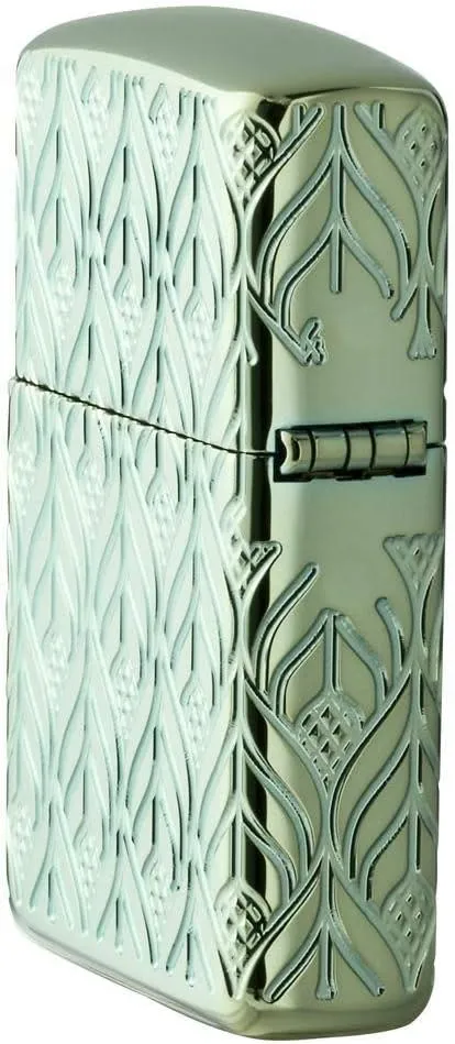 Zippo Armor High Polish Green Elegant Dragon Pocket Lighter, One Size