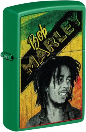 Zippo Bob Marley Grass Green Design Grass Green Matte Pocket Lighter