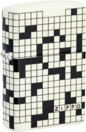 Zippo Crossword Design 540 Color Glow in The Dark Pocket Lighter