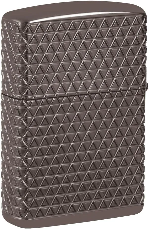 Zippo Diamond Pattern Design Armor Black Ice Pocket Lighter