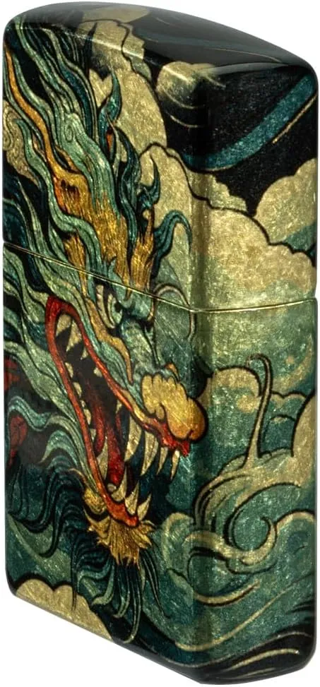 Zippo Dragon Fusion Design 540 Tumbled Brass Pocket Lighter