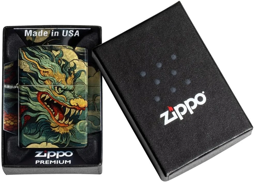 Zippo Dragon Fusion Design 540 Tumbled Brass Pocket Lighter